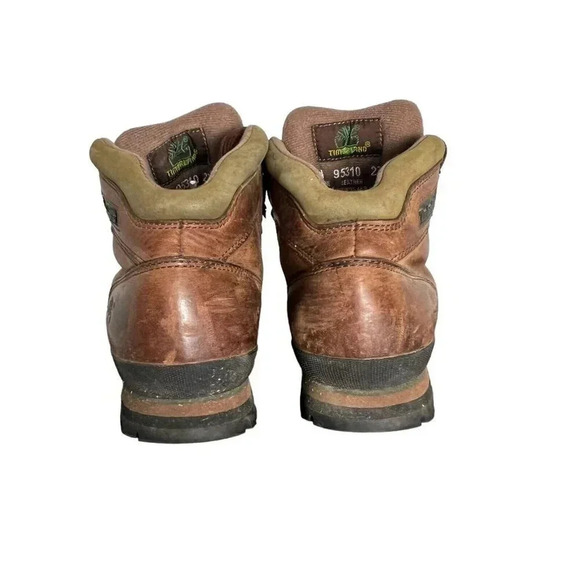 Timberland Boots Women’s 9M Euro Hiker Brown FULL GRAIN LEATHER Ankle Hiking - Picture 4 of 11